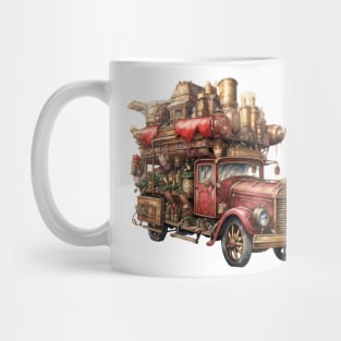 Steampunk Christmas Truck Mug